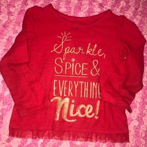 Toddler red long sleeve tee size 2T